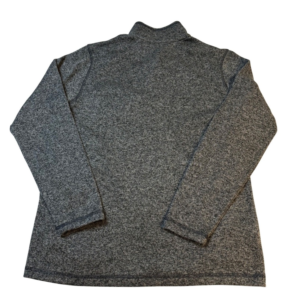 Eddie Bauer Men's Heather Gray Fleece Snap Neck Pullover Sweater Size L - Picture 9 of 9